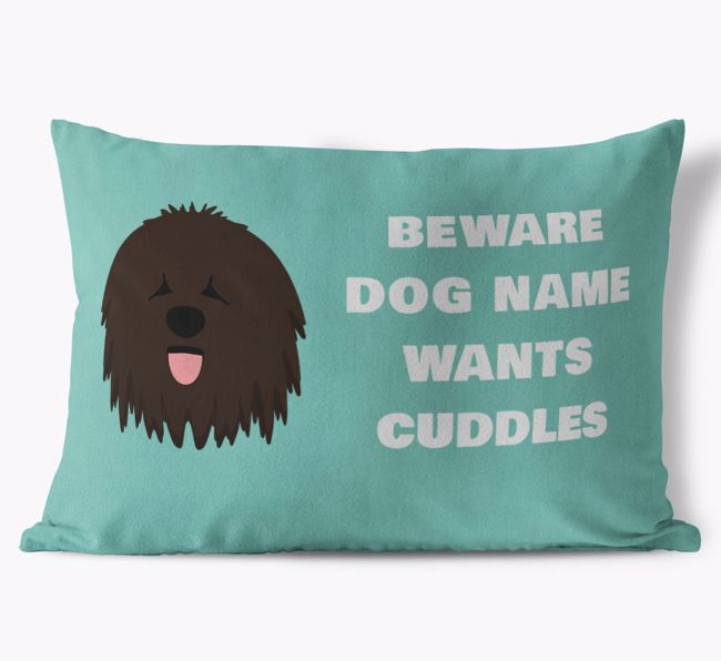 Beware of Cuddles: Personalised {breedFullName} Soft Touch Cushion